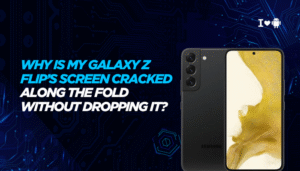 Why is my Galaxy Z Flip’s screen cracked along the fold without dropping it?